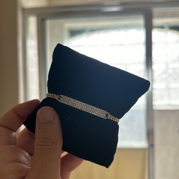 Pavè Diamond 14k ID Bracelet - Picture 4 of 7